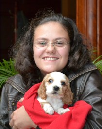 Picture of Kaitlyn with her Puppy